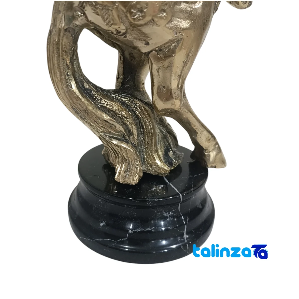 Front view of Brass Horse Statue H-2094 Elegant Design and key details