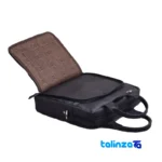 Front view of ER-2850 Handmade Leather Shoulder Bag for Men Tehran design and key details