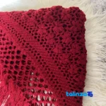 Shal Handcrafted Women's Scarf Floral Design and key details (Front view)