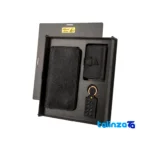 Front view of Atar Leather Gift Set A12 Premium Quality saffron grade and packaging