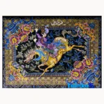 Top view of Handmade Fantasy Tapestry Hunting Scene pattern and color tone