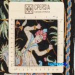 Top view of Si Persia Handwoven Tapestry Hunting Scene pattern and color tone