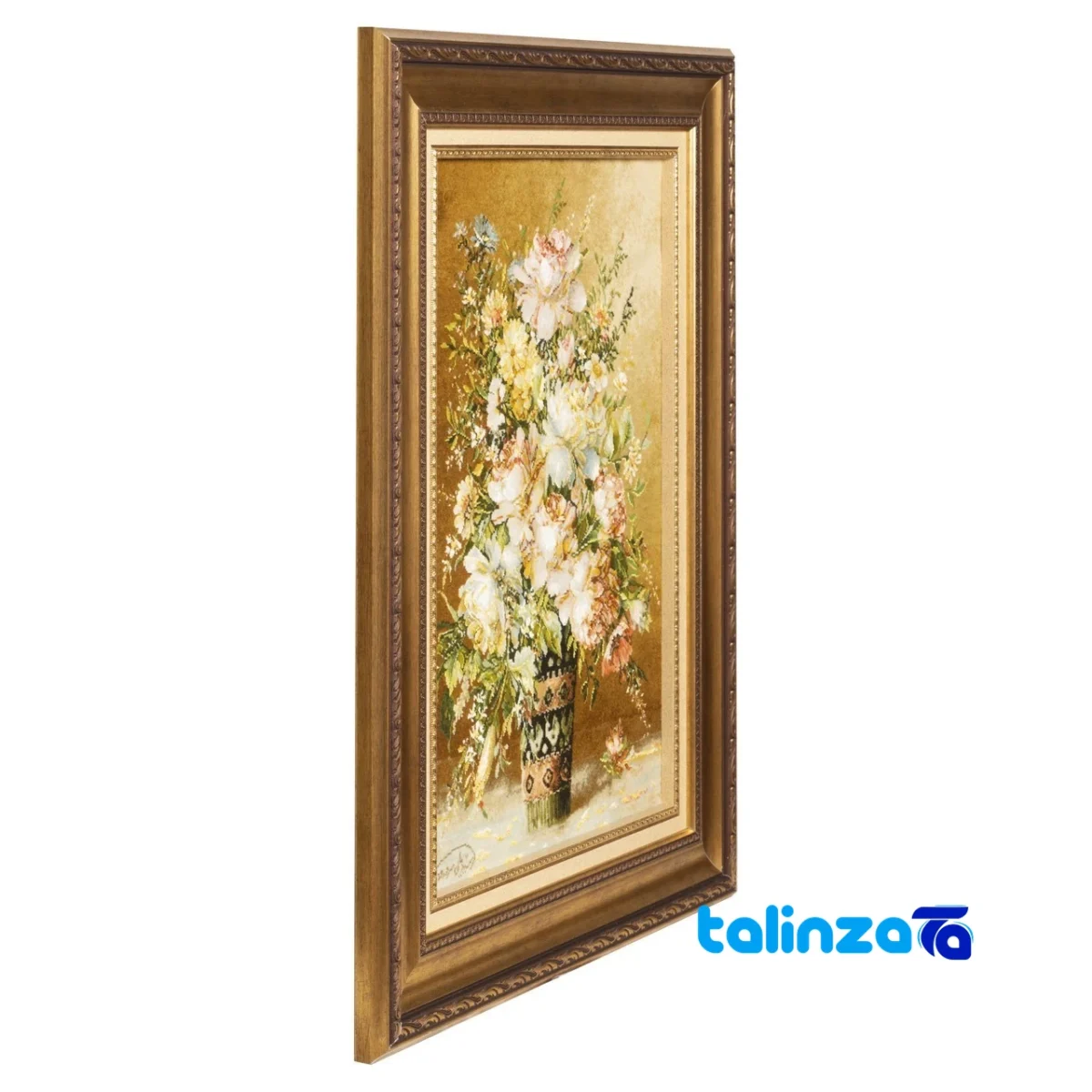 Top view of Si Persia Handwoven Tapestry Floral Design pattern and color tone