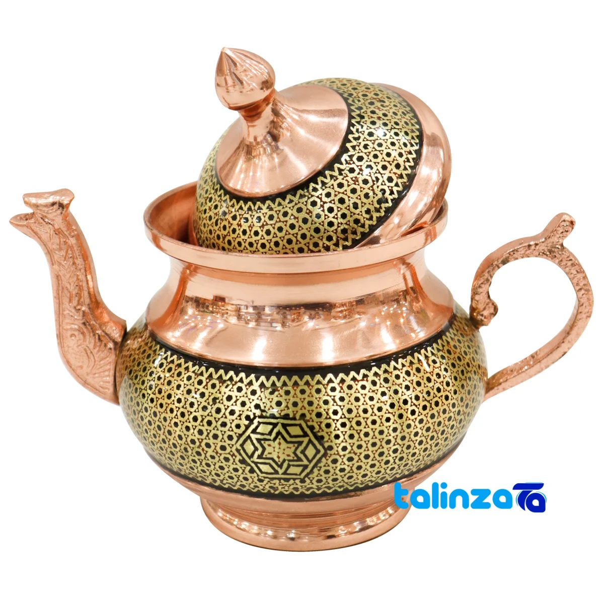Front view of Khatamkari Samovar Set Inlaid 51 x 31 design and key details