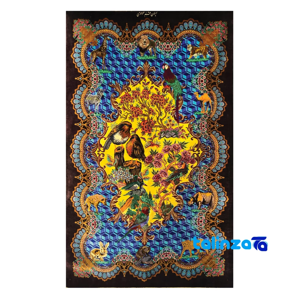 Nature vs Architectural Tapestries - handmade tapestry - Front view design and key details