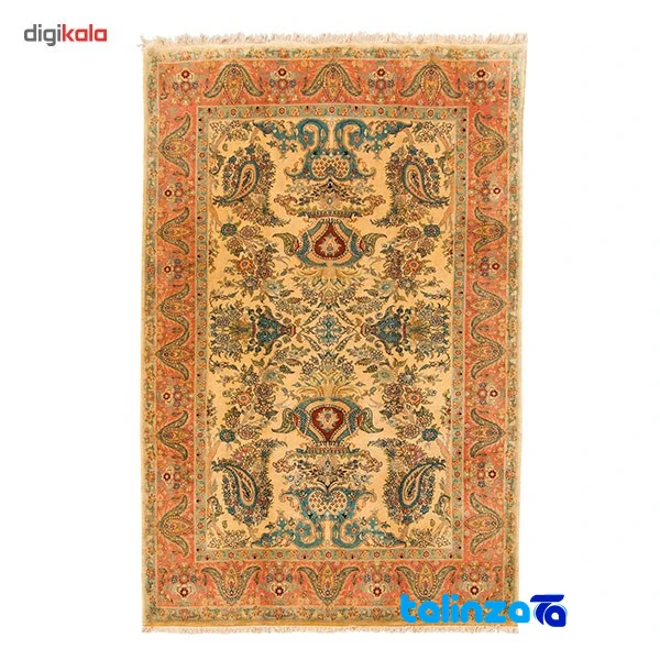 Persian Rugs for Formal vs Casual Spaces - Handwoven Persian Rug Beige Floral Design overall layout (Full spread)