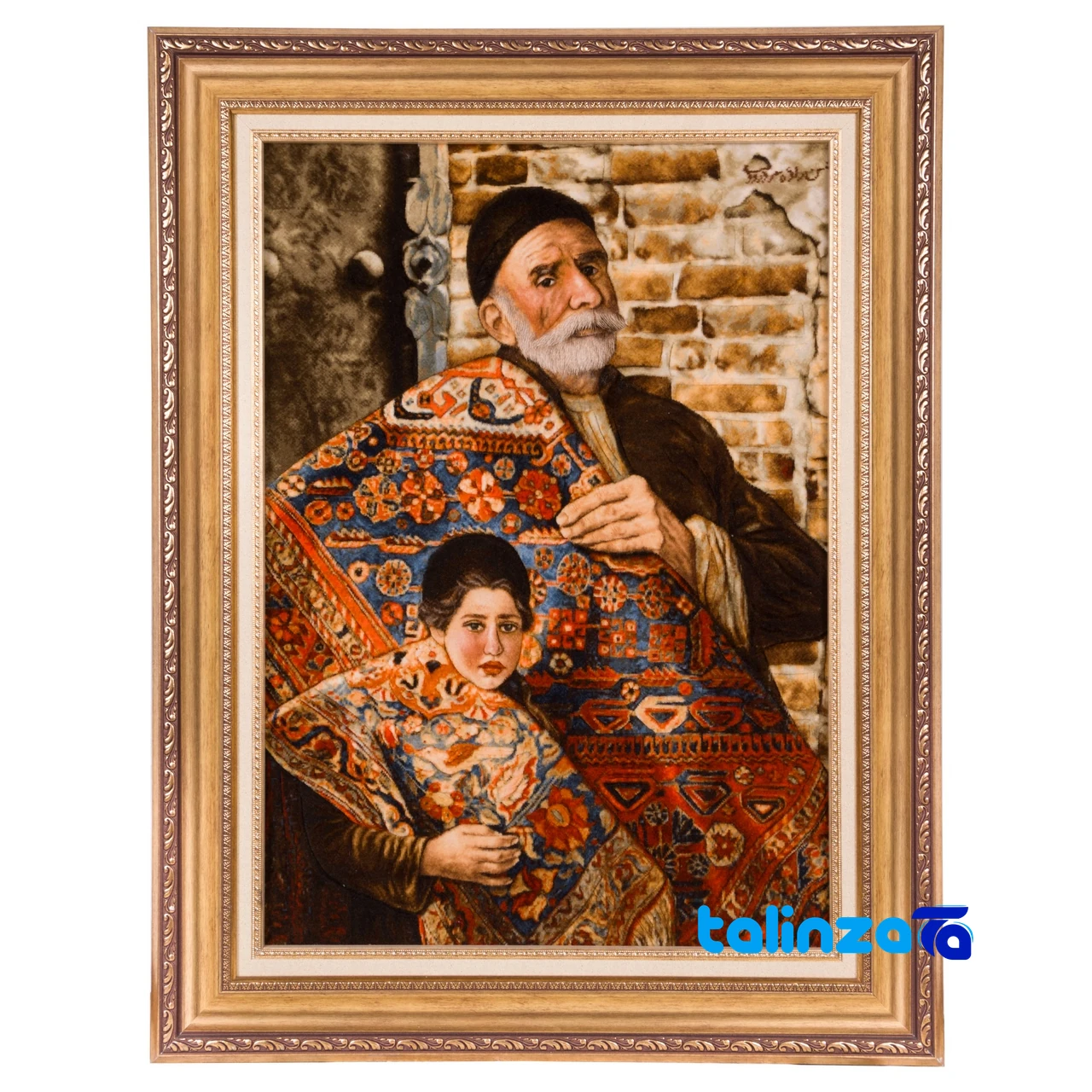 Persian Tapestry Art for Sale - handwoven tapestry - Top view pattern and color tone