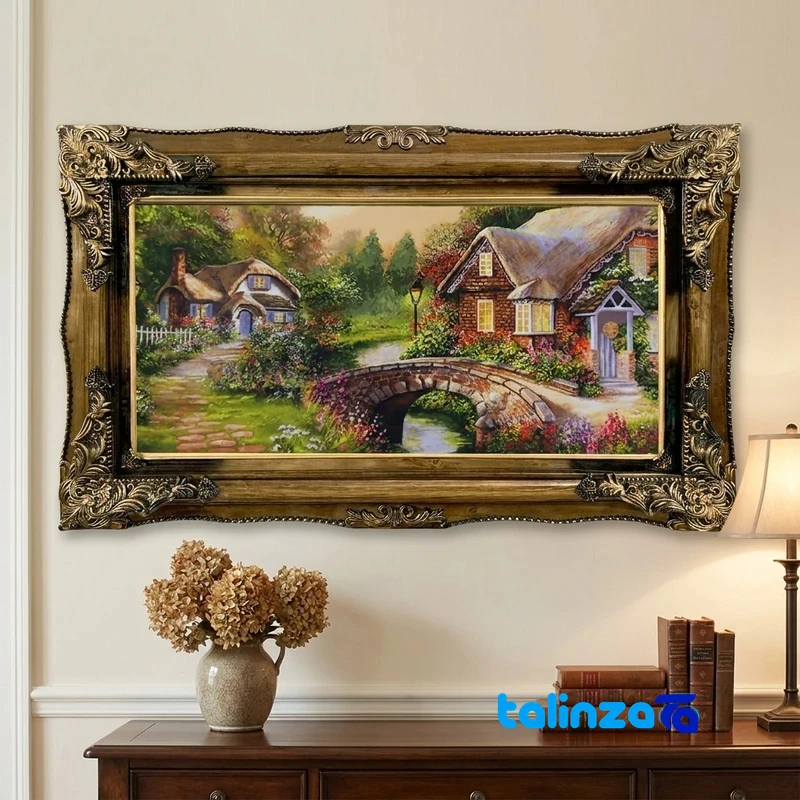 Rug Placement - Carpet Wall Art - Top view pattern and color tone