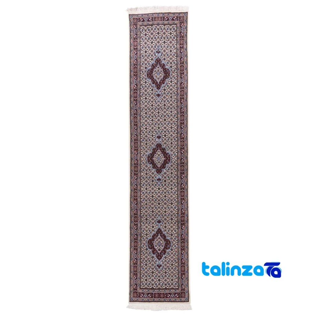Runner vs Area Persian Rugs - Cypress Handwoven Runner Cream 59x288x2 cm design and key details (Front view)