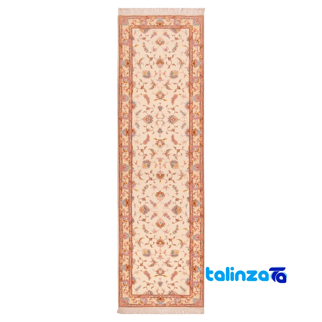 Understanding Tabriz Persian Rugs - Si Persia Handwoven Runner Elegant Design - Front view showing and key details