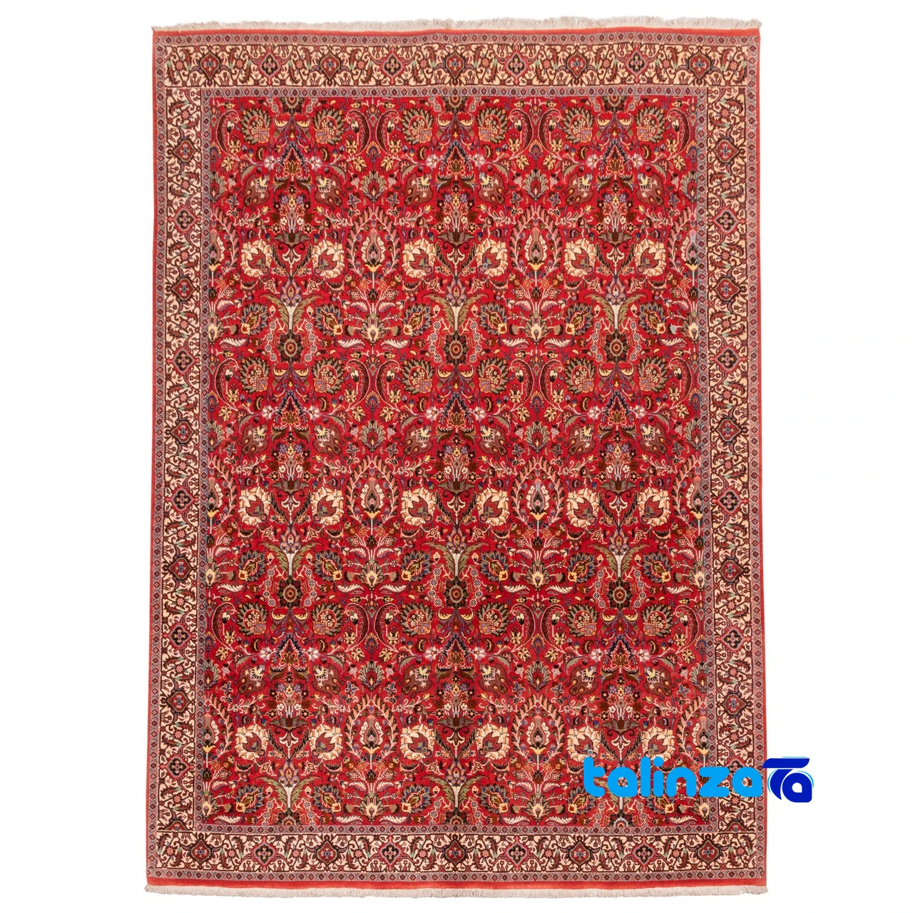 Vintage vs Contemporary Persian Rugs - Si Persia Handwoven Carpet Elegant Red Design pattern and color tone (Top view)