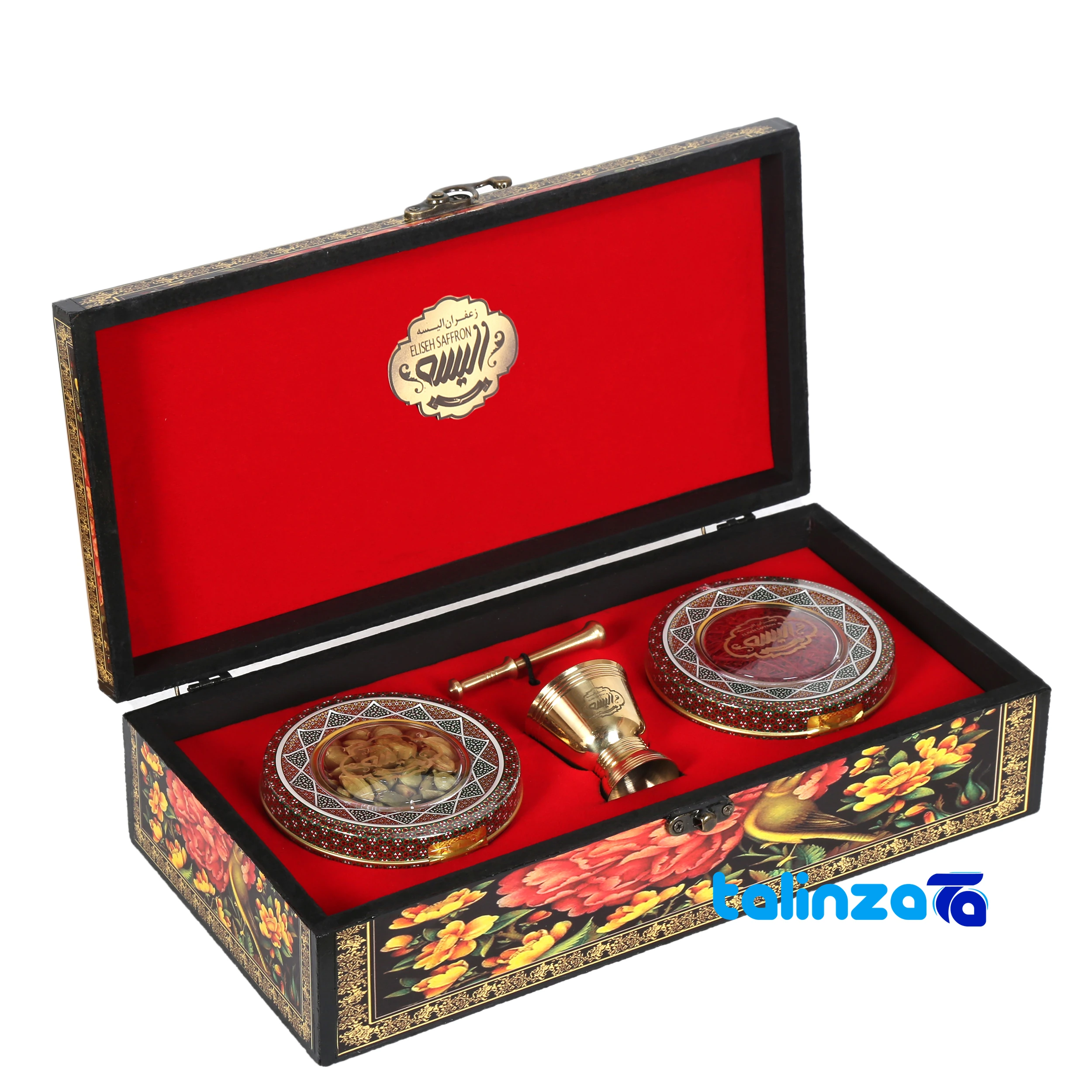 What is Negin Saffron - Elise Super Negin Saffron Gift Set product labeling and brand (Package front)